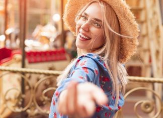 A woman out dancing and having fun