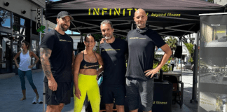 Illiett with the team from INFINITY, beyond fitness