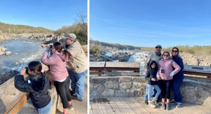 Vanessa and her family enjoying Great Falls