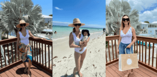 Jessica models 3 ways to wear a one-piece swimsuit