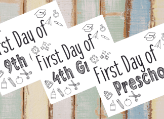 First Day of School: FREE Printable Coloring Pages A set of free printable first day of school signs
