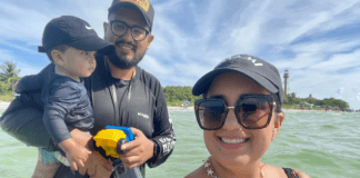 Sanibel Island: A Worthwhile Summertime Family Beach Trip A family enjoys the beach on Sanibel Island, FL