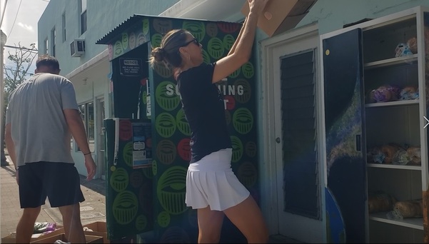 Sandra and her husband serving our community