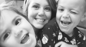 A mom and her kids on Noche Buena