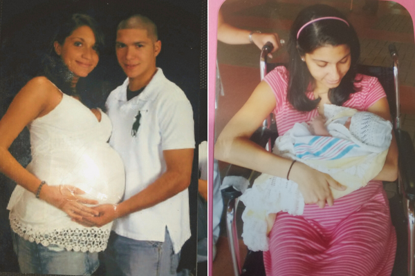 Images: Minnie pregnant with her firstborn, Minnie leaving the hospital with her newborn