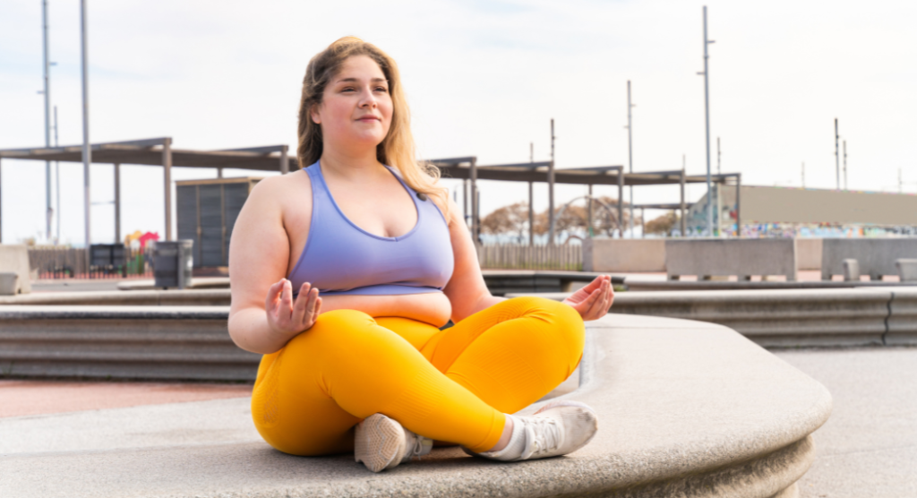 Image of woman practicing meditation