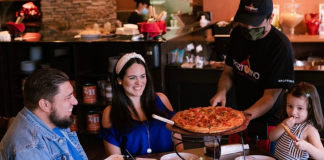 Restaurants in Homestead: My Top 5 Image: Diana and her family enjoying a meal at Portofino Coal Fired Pizza in Homestead