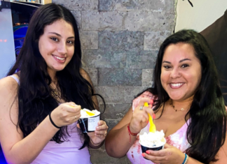 Image: Krystal and her stepdaughter at a local ice cream shop