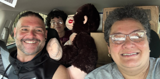 Image: Natasha and her husband taking their son to college