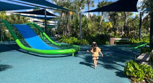 Image: A little girl playing at Losner Park