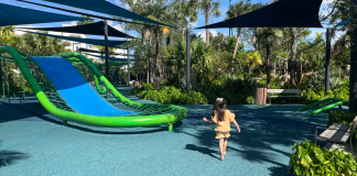 Image: A little girl playing at Losner Park