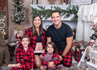 Image: Valerie and her family at Christmas