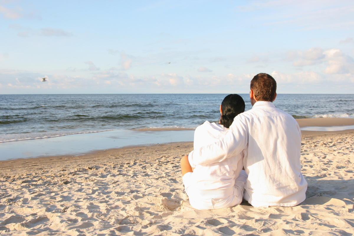 Couple on beach - Love + Relationships Miami Mom Collective 