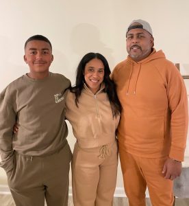 Image: Miriam with her husband and son