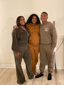 Image: Miriam's stepdaughters and son