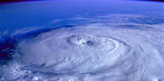 Image: A satellite image of a hurricane