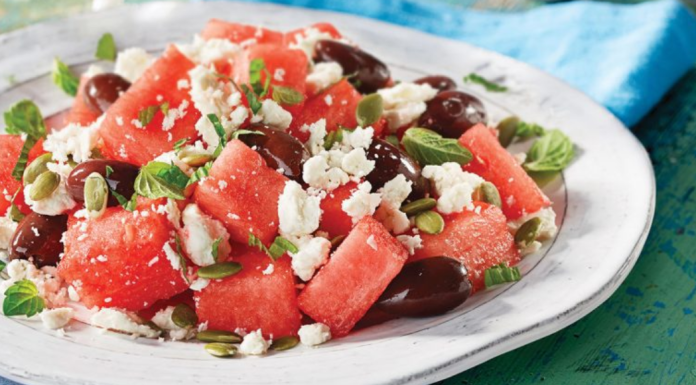 Image: A healthy and refreshing watermelon salad