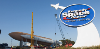 Kennedy Space Center is an Out of This World Experience! Image: The entrance to Kennedy Space Center's Visitor Complex in Titusville, FL