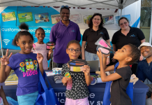 Image: Local children participating in an activity hosted by the Miami-Dade Public Library system