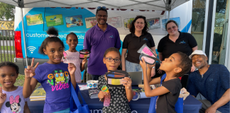 Image: Local children participating in an activity hosted by the Miami-Dade Public Library system