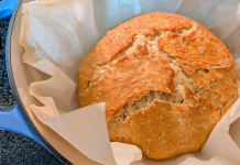 Image: A fresh loaf of homemade bread
