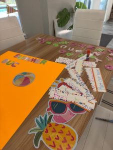 Image: Supplies for a summer bucket list craft project