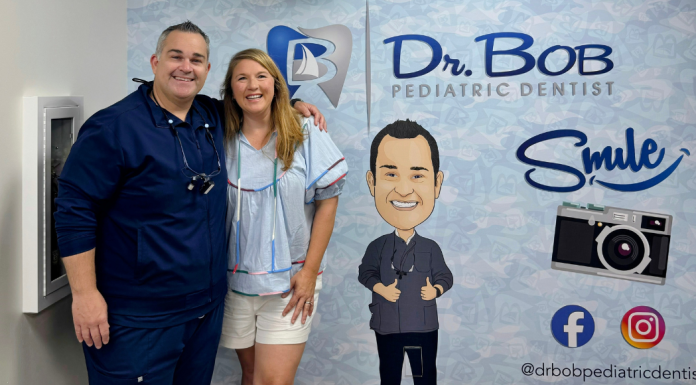 Image: Miami Mom Collective Founder & CEO Cierra Bragan with Dr. Christopher Bob of Dr. Bob Pediatric Dentist