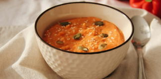 Image: A bowl of butternut squash soup