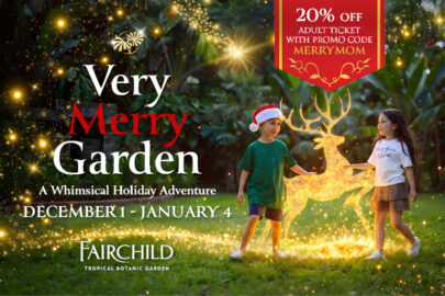 Fairchild Garden 2025 Holiday Guide Graphic Image: Very Merry Garden at Fairchild Garden Event Graphic